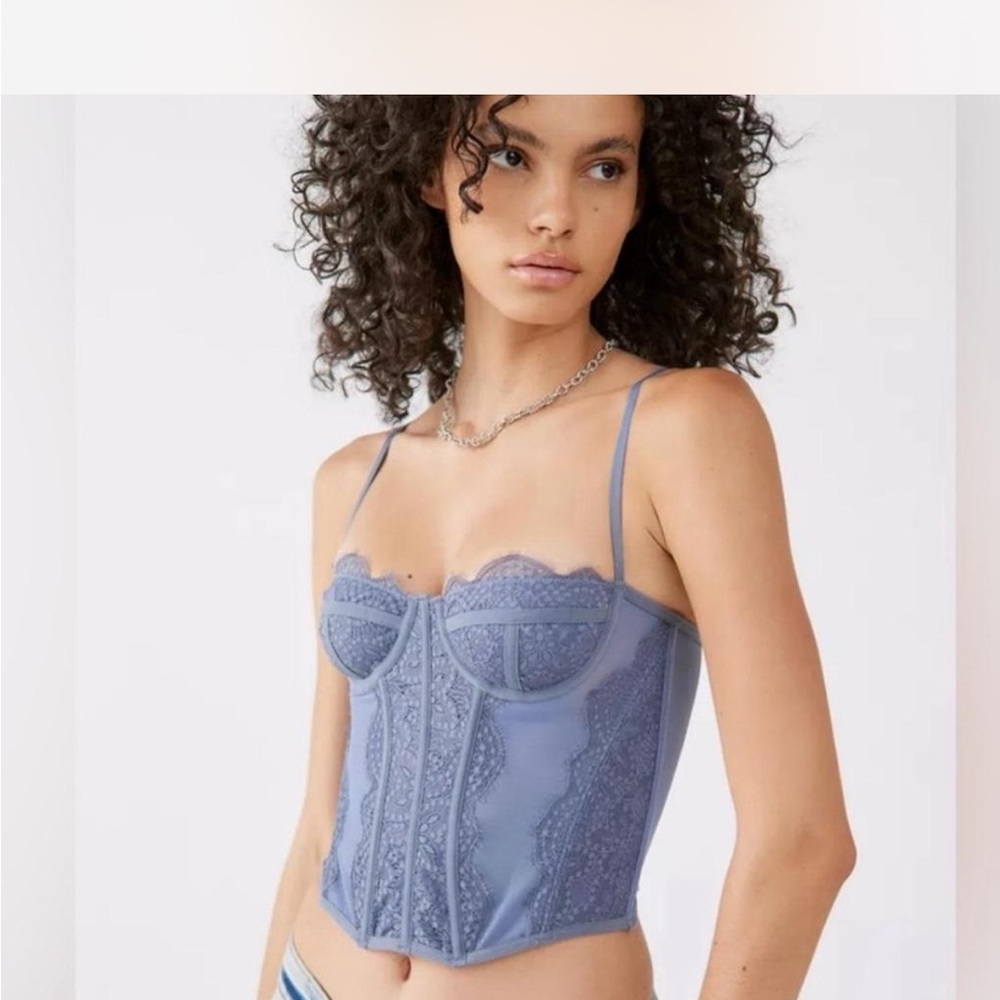 Urban Outfitters Blue Camisole with Sweetheart Neckline